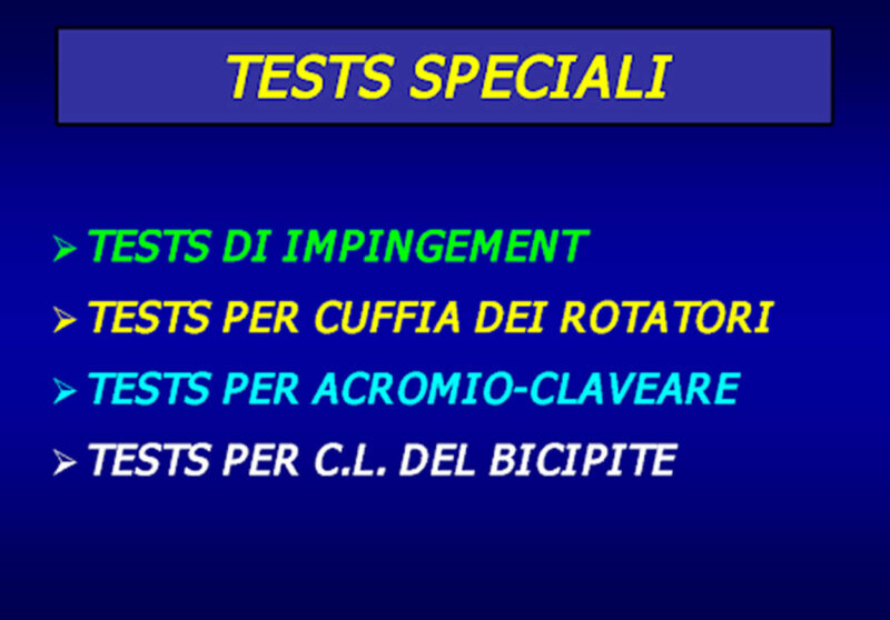 spalla tests speciali